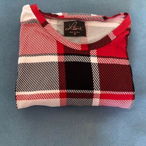 Love Maternity 2 piece pajama size:2x long sleeve red,black & white - Picture 17 of 17
